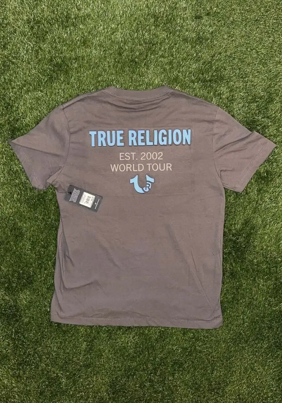 True Religion Men's World Tour Graphic T-Shirt Granite Grey